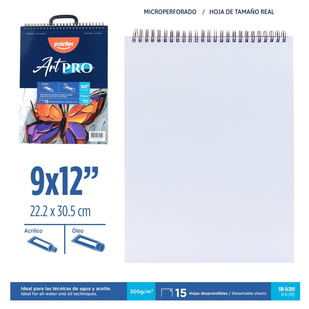 BLOCK DE DIBUJO 9"x12" x 35 HOJAS