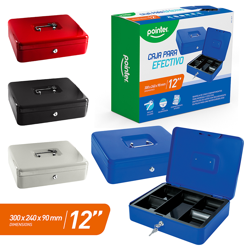 CAJA METALICA PARA DINERO 12"