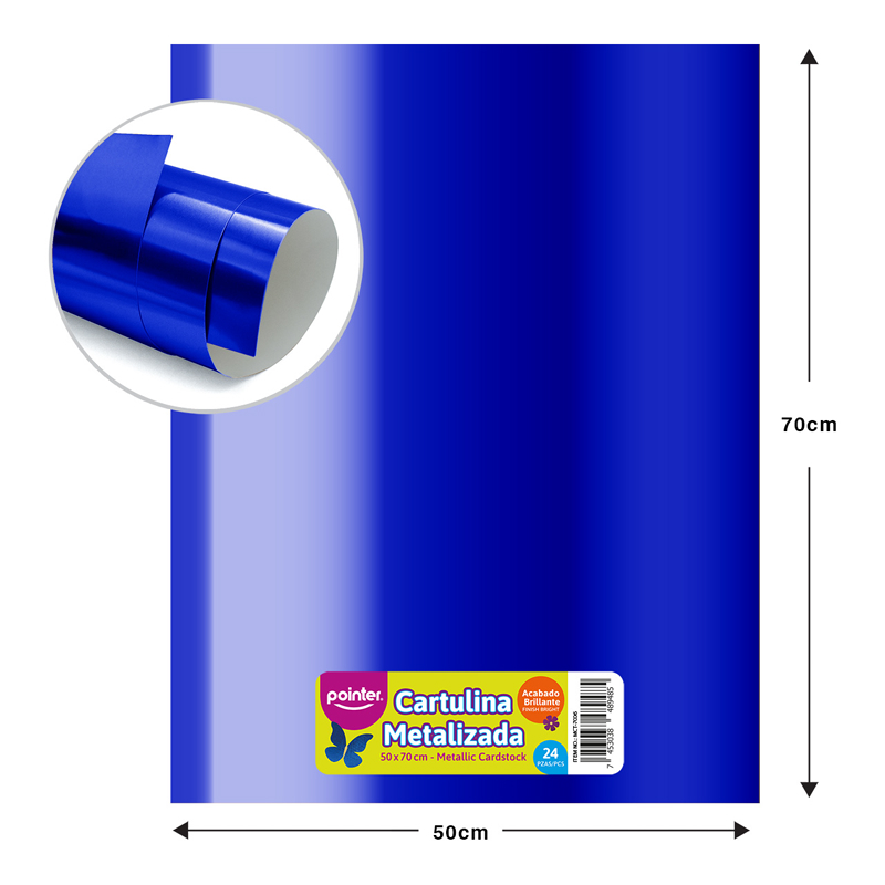 CARTULINA METALIZADA AZUL