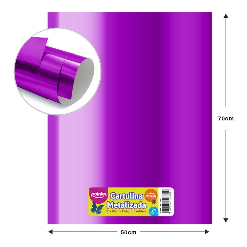 CARTULINA METALIZADA MORADA 