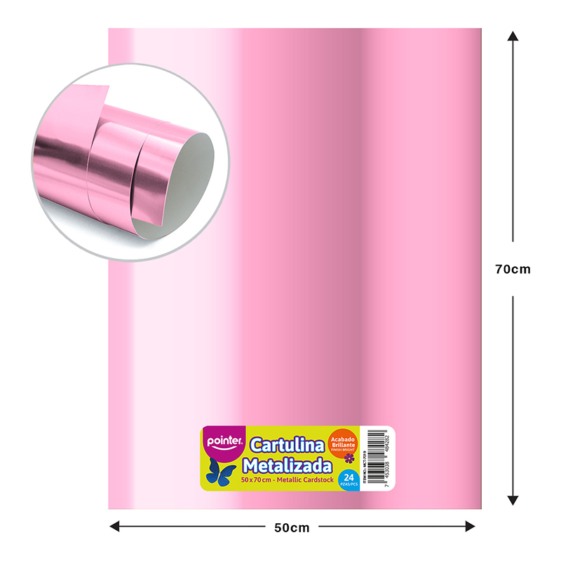 CARTULINA METALIZADA ROSADO 