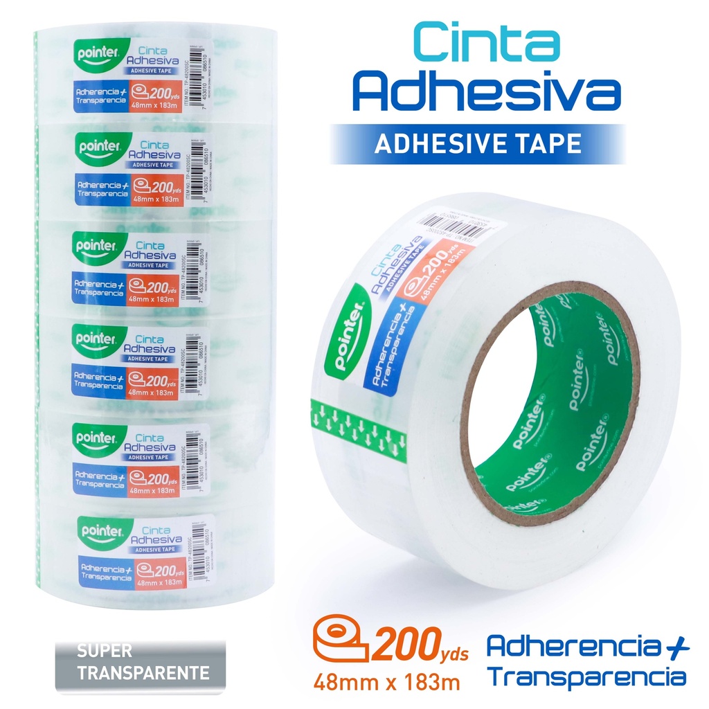 CINTA ADHESIVA DE EMPAQUE (48mmx200yd) 40mic