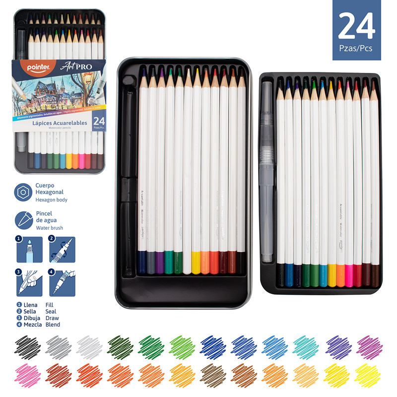 COLORES  ACUARELABLES x 24
