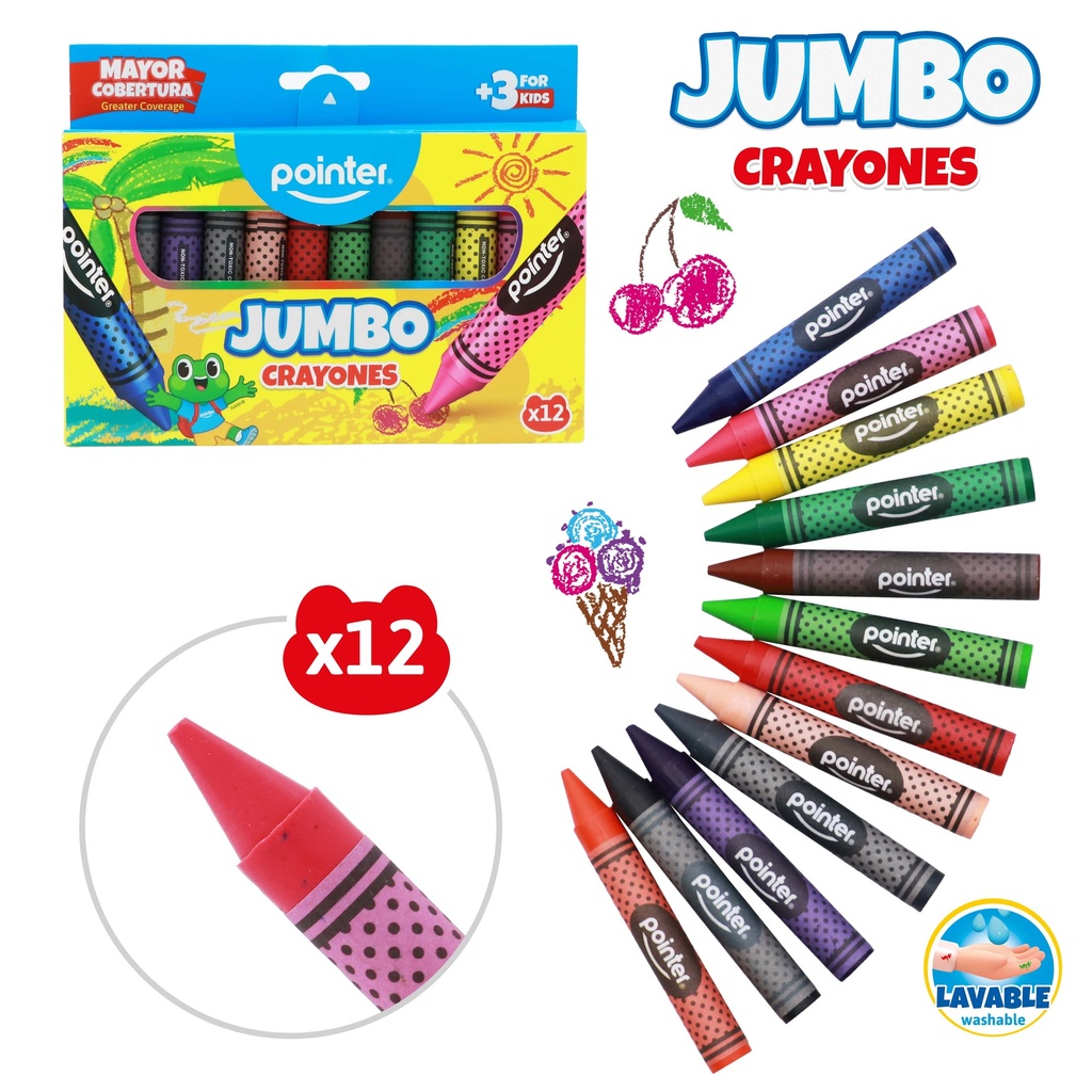 CRAYONES JUMBO x12 COLORES