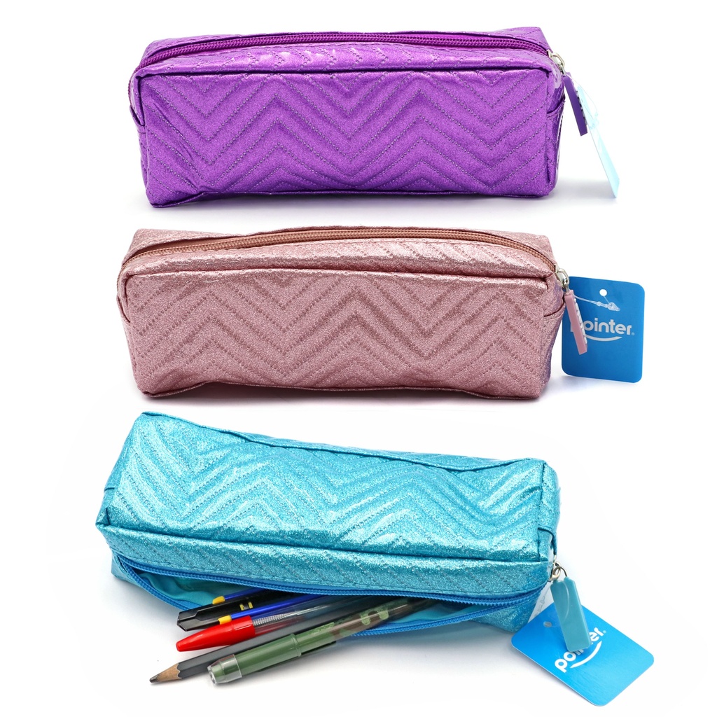 CARTUCHERA DE PLASTICO ESCARCHADA