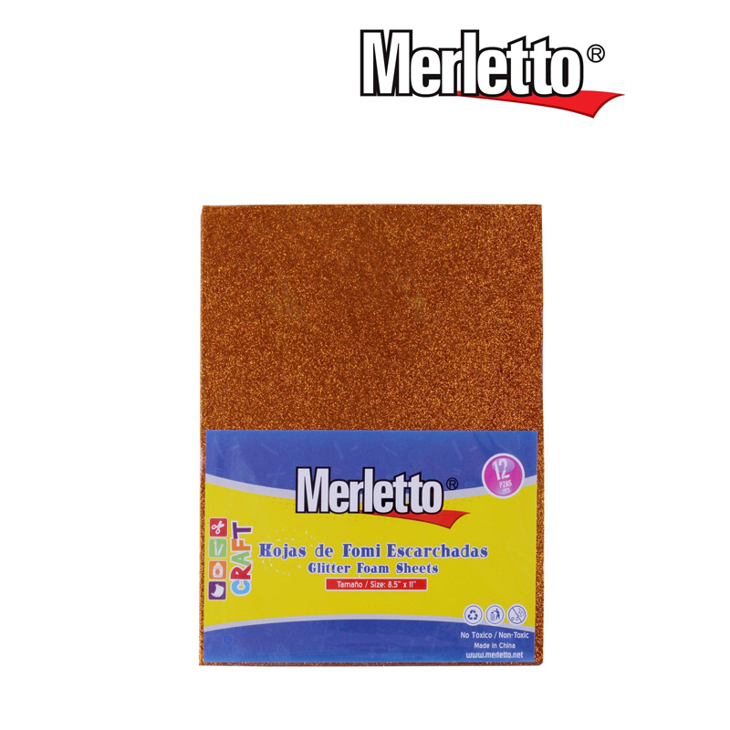 FOAMI ESCARCHADO BRONCE CARTA (20X30CM)