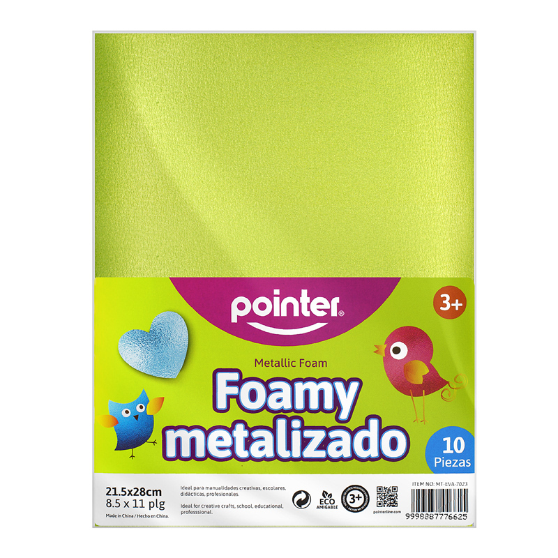 FOAMI METALIZADO VERDE CARTA (20X30CM) 