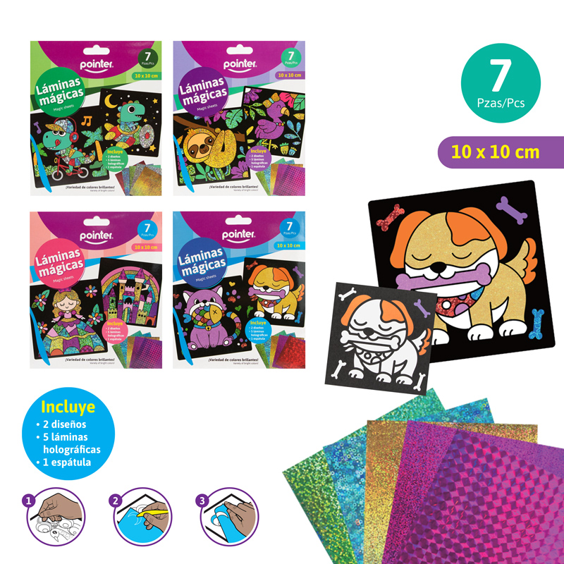 LAMINAS MAGICAS - 10 x 10CM x7PZAS