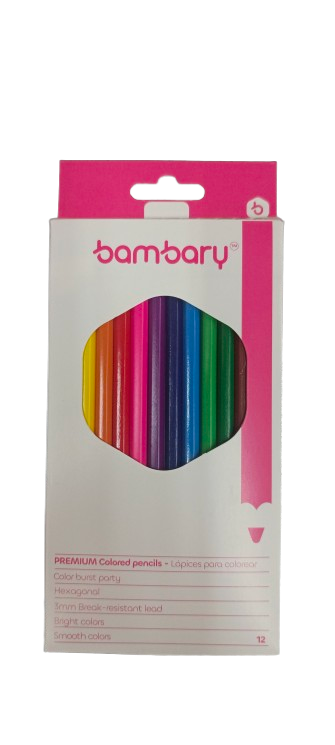 LAPICES DE COLORES HEX 12 UND 7" X3.0 MM CJA