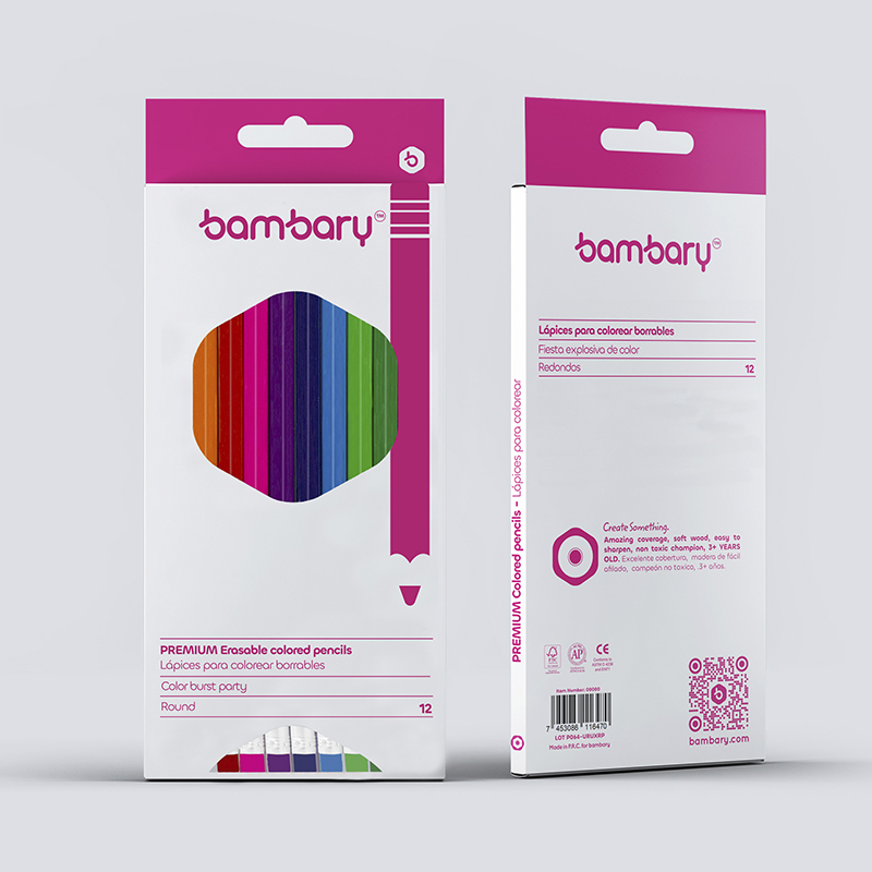 LAPICES DE COLORES REDONDOS x12UND BORRABLES