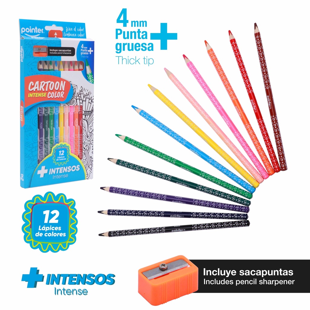 LAPICES DE COLORES x 12 (4.0 MM)