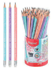 LAPIZ DE GRAFITO HB BLACK PEPS PASTEL