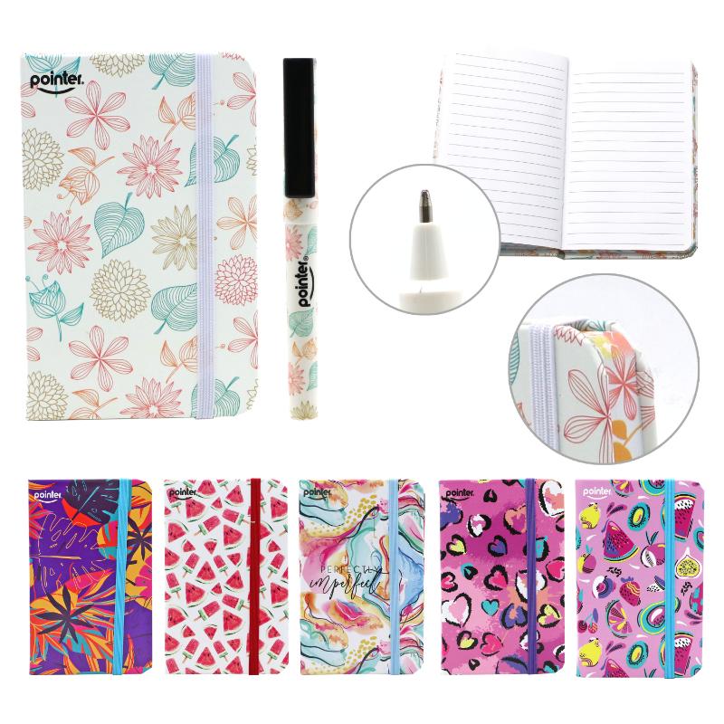 LIBRETA DE APUNTES CON BOLIGRAFO - A6 80 HOJAS BLANCAS