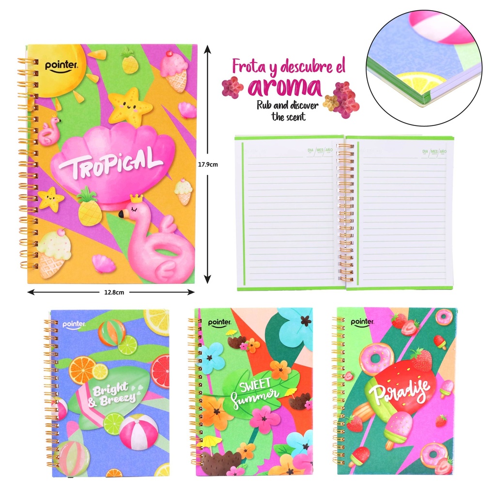 LIBRETA DE APUNTES ESPIRAL CON AROMA