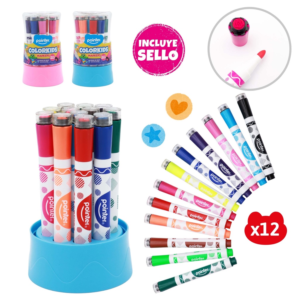 MARCADORES CON SELLOS X12