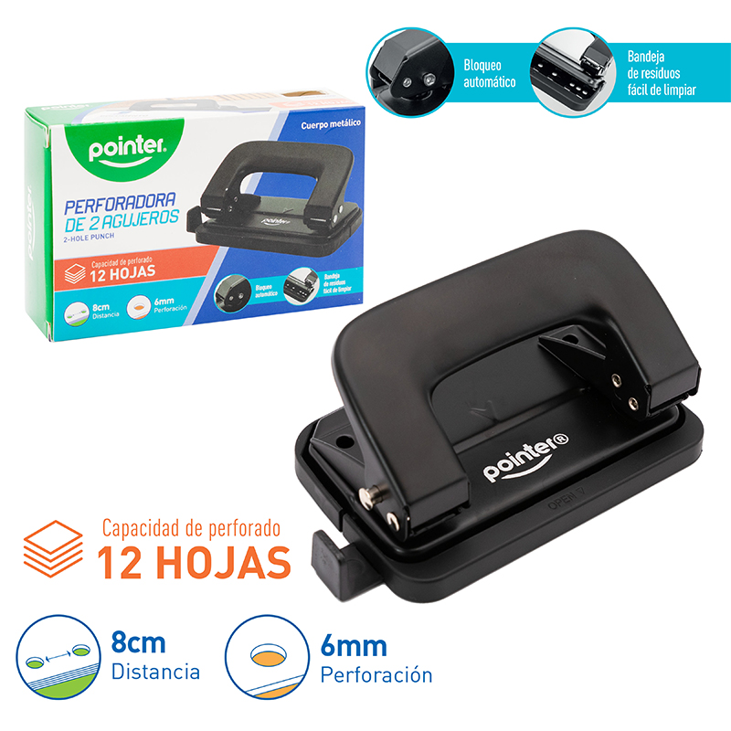 PERFORADORA 8cm (12 HOJAS)