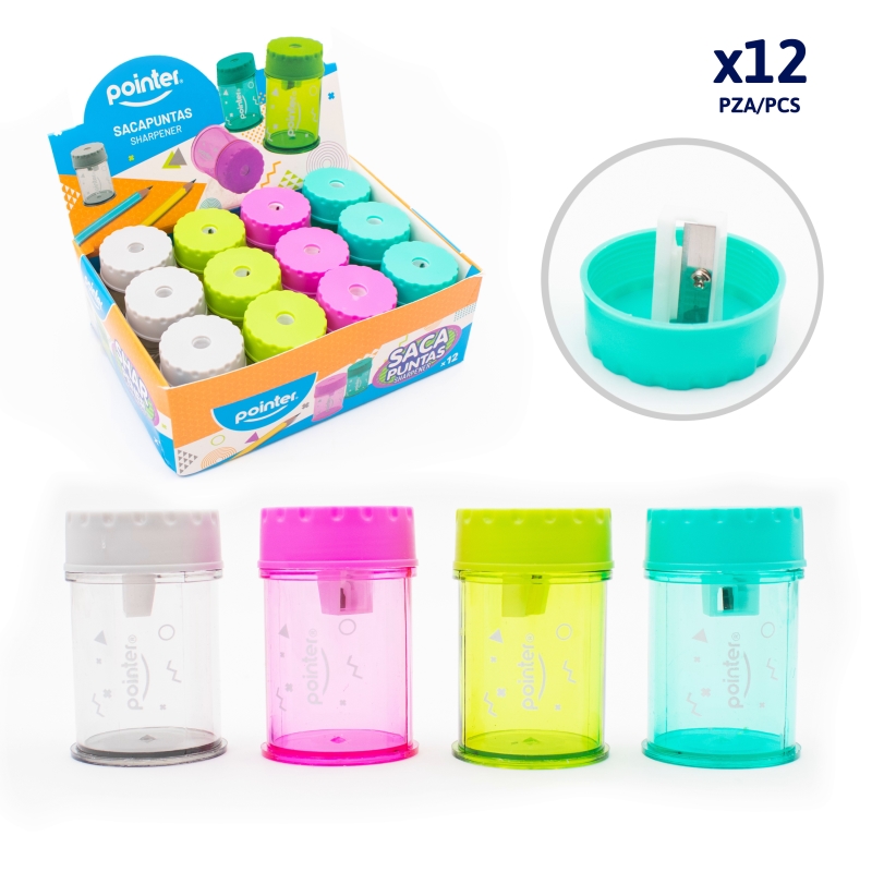 SACAPUNTAS PLASTICO CON DEPOSITO