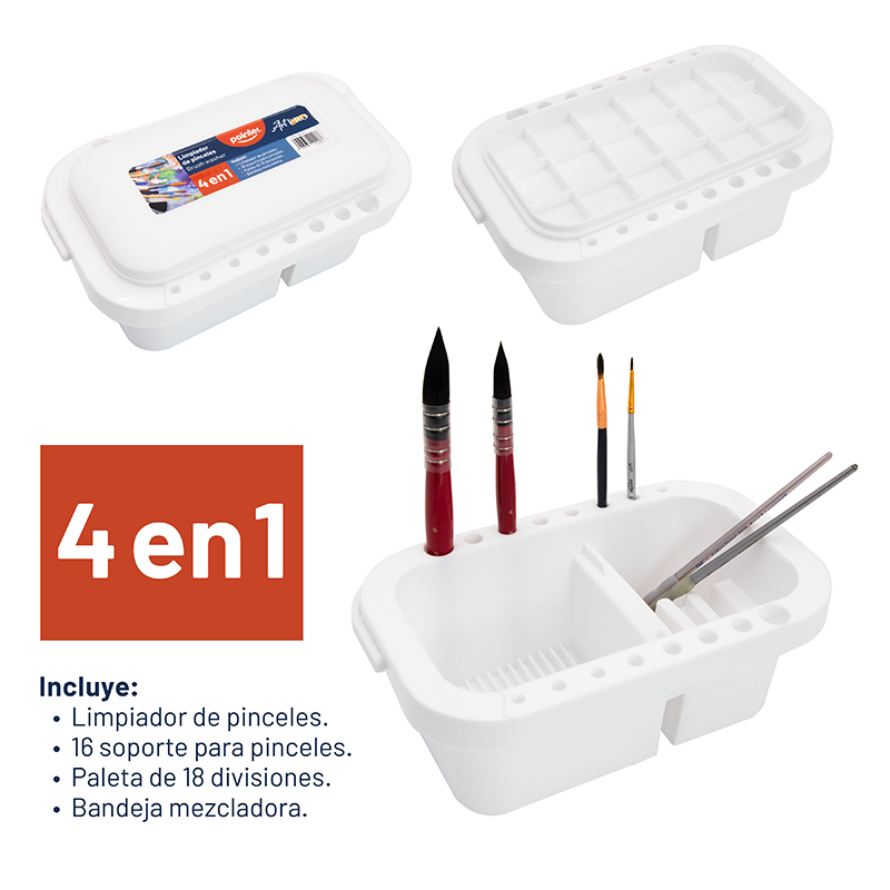 LIMPIADOR DE PINCELES 4 EN 1