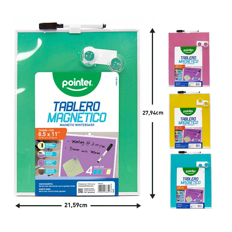 TABLERO MAGNETICO 8.5x11 