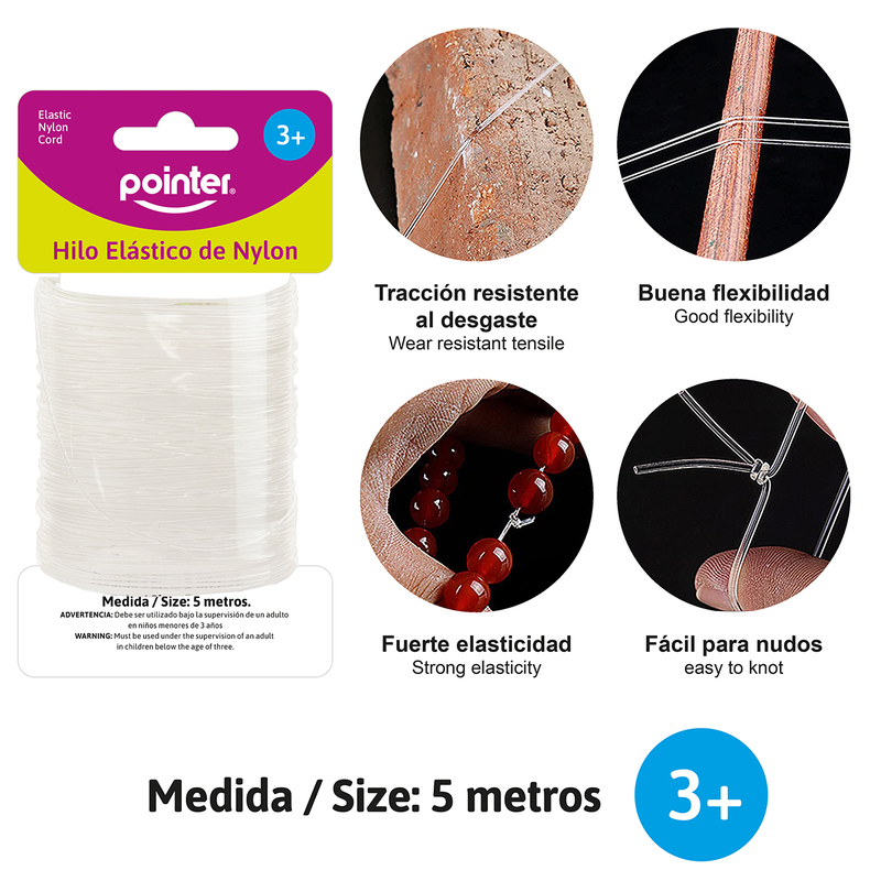 HILO ELASTICO DE NYLON PARA MANUALIDADES