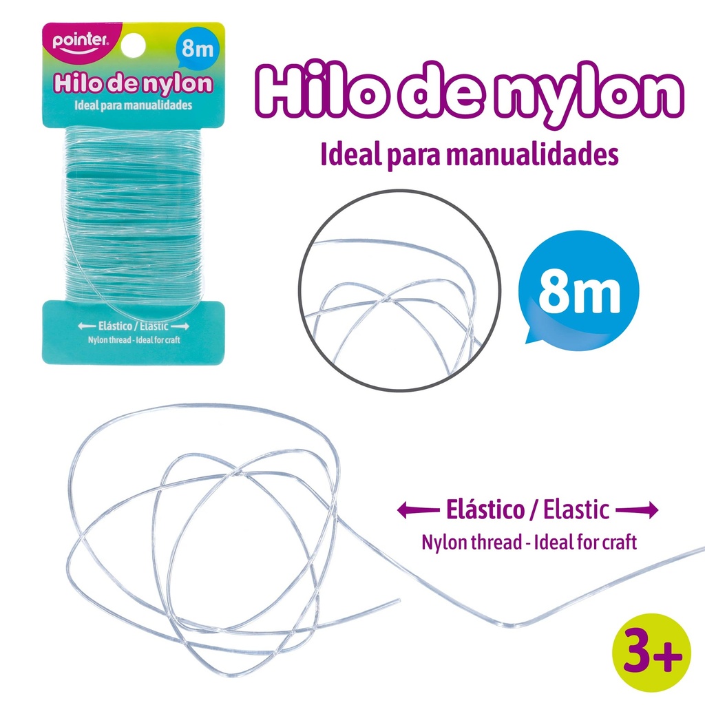 HILO ELASTICO DE NYLON PARA MANUALIDADES