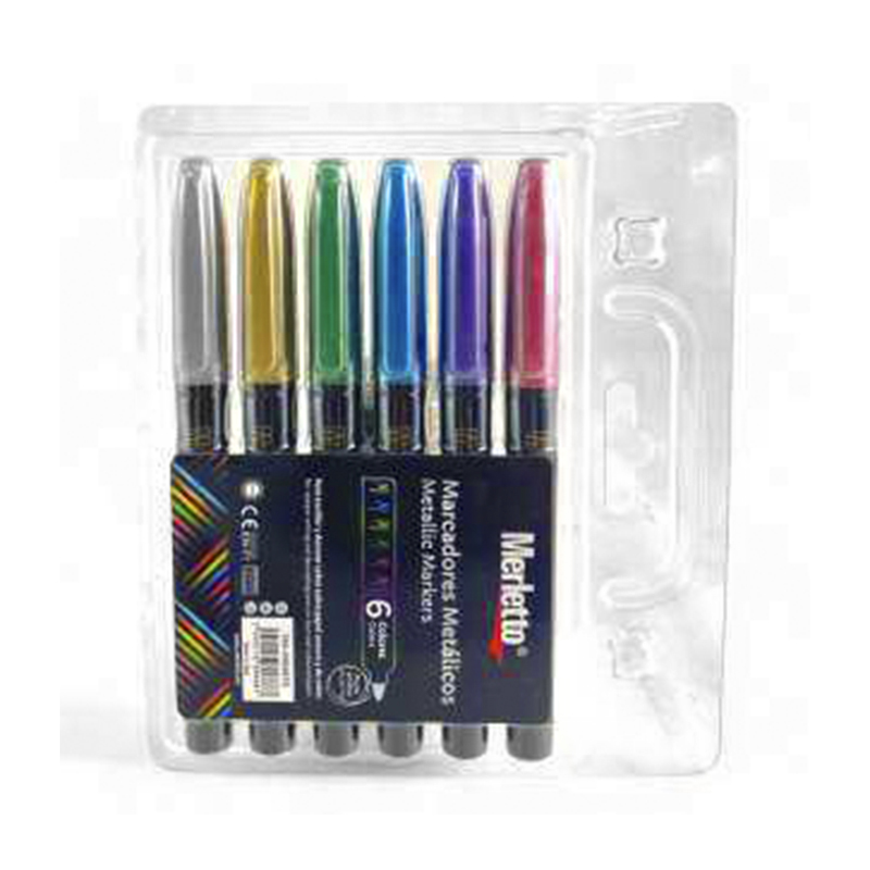 SET DE 6 MARCADORES METÁLICOS