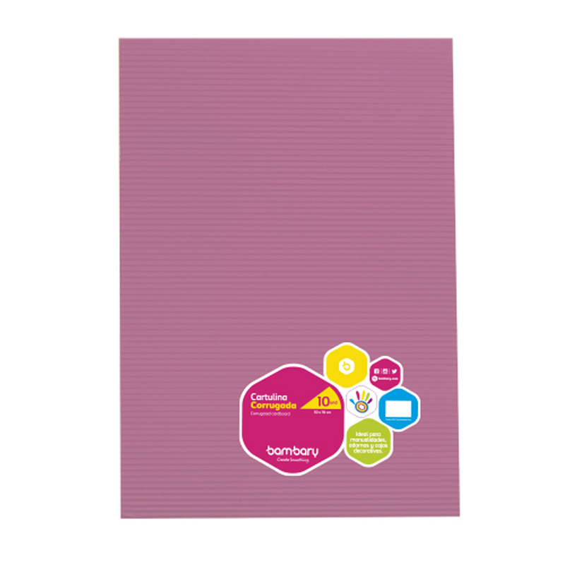 CARTULINA CORRUGADA ROSADO 