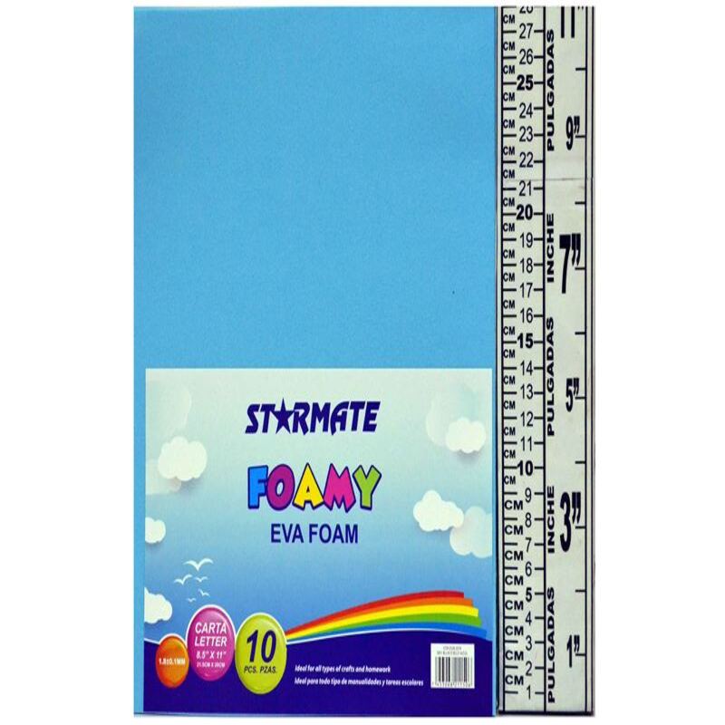 FOAMY LISO CARTA 8.5X11" AZUL CIELO