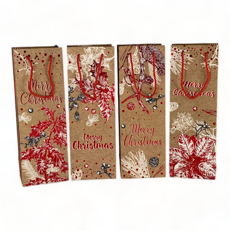 BOLSA DE REGALO NAVIDAD BOTELLERA