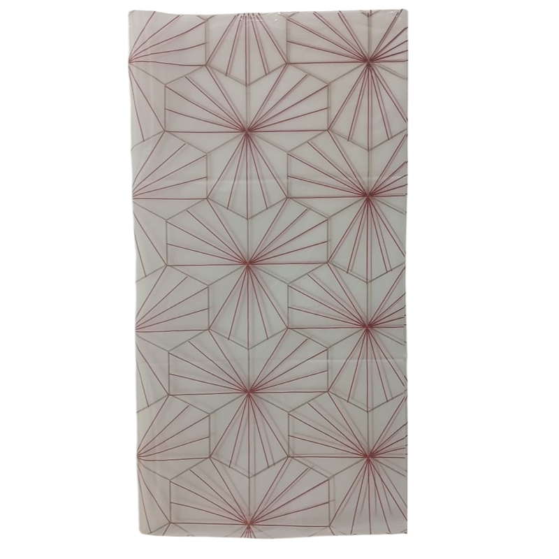 PAPEL COREANO HANSU TRASLUCIDO TELARAÑA - ROJO 60x60CM 