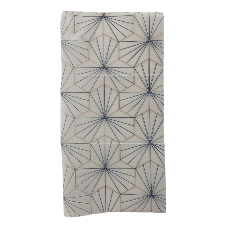 PAPEL COREANO HANSU TRASLUCIDO TELARAÑA - AZUL 60x60CM