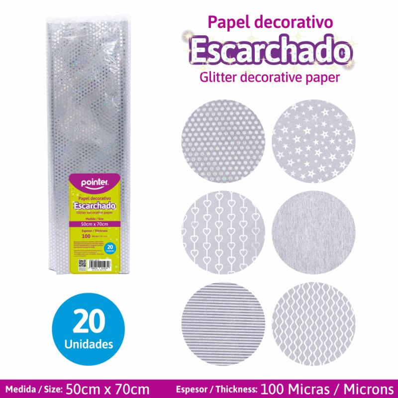 PAPEL DE REGALO PATRONES PLATEADOS