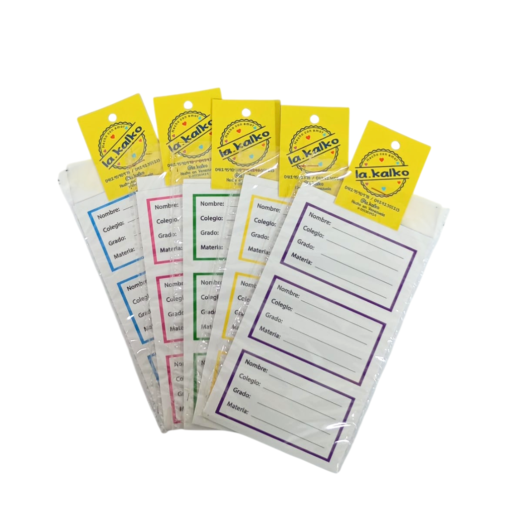 ETIQUETAS ESCOLARES