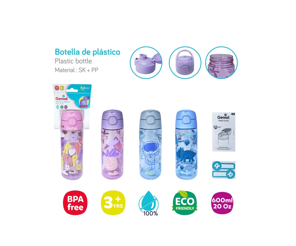 TERMOS DE HIDRATACION ANTIDERRAMES (600ml/20Oz) - ECOSIPZ™