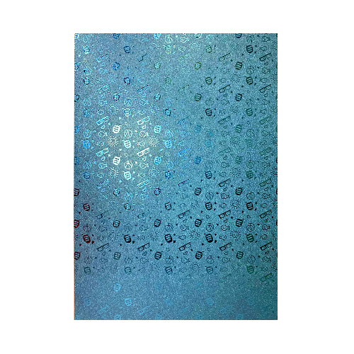 [140.67.10] CARTULINA ESCARCHADA MICRO-FANTASÍA TURQUESA JOVEN 350GR 50x70CM