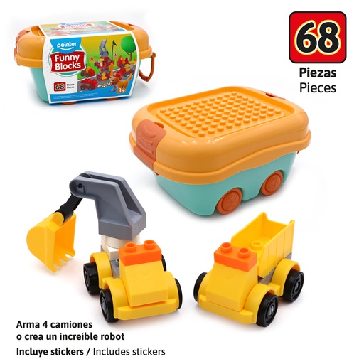 [BLO-23162] BLOQUES PARA ARMAR x 68 PZAS