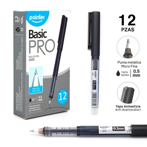 [RP-2020] BOLIGRAFO GEL NEGRO - BASIC PRO 0.5MM