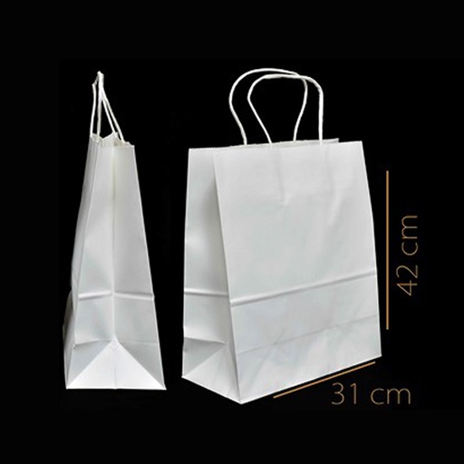 [PB-WHT-XL] BOLSA DE PAPEL BLANCA XL