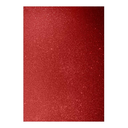 [360.002.10] CARTULINA ESCARCHADA RIGID-GLITTER ROJO RUBÍ 360GR 50x70CM
