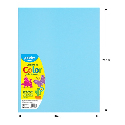 [CT-742] CARTULINA ESCOLAR CELESTE 