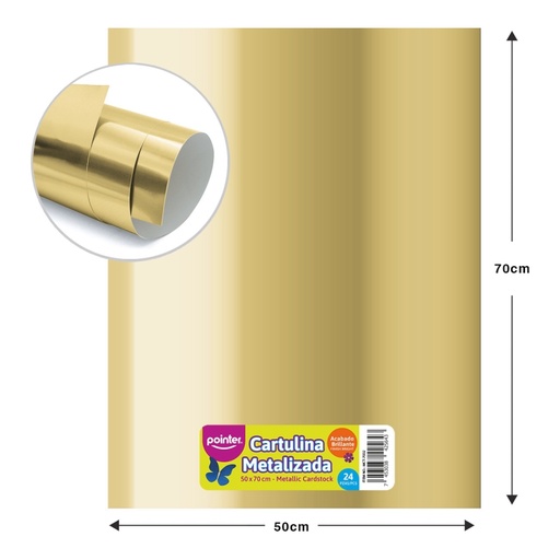 [MCT-7002] CARTULINA METALIZADA DORADO  