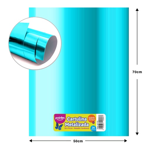[MCT-7020] CARTULINA METALIZADA TURQUESA POINTER 