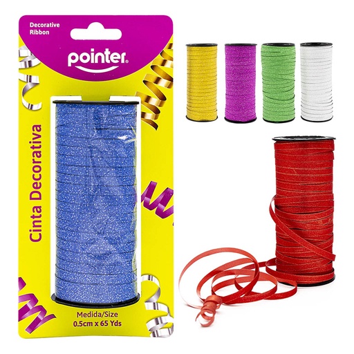 [A126-LR5100-G] CINTA DECORATIVA ESCARCHADA - 0,5Cm x 60Mts