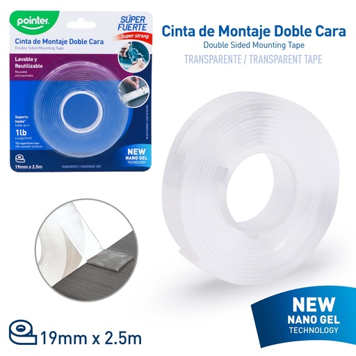 [NMT-19252] CINTA ADHESIVA DOBLE CONTACTO DE GEL 19MM x 2.5M