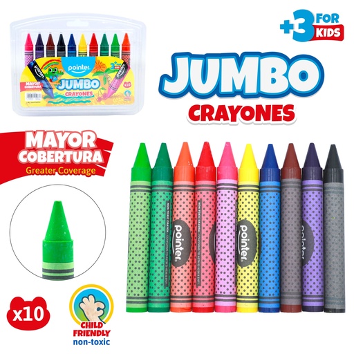 [CY-45001] CRAYONES JUMBO X10