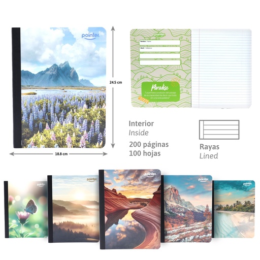 [COS-22] CUADERNO COSIDO RAYA ANCHA