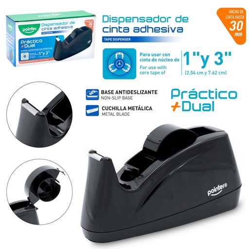 [TD-1912] DISPENSADOR DE CINTA ADHESIVA 28MM