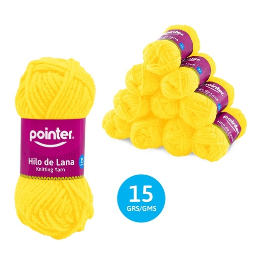 [KY-15G-YELLOW] HILO DE LANA PARA MANUALIDADES AMARILLO - 15GRS 