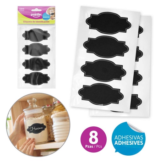 [ANC-2005] ETIQUETAS DE IDENTIFICACION ADHESIVAS - x8PZAS