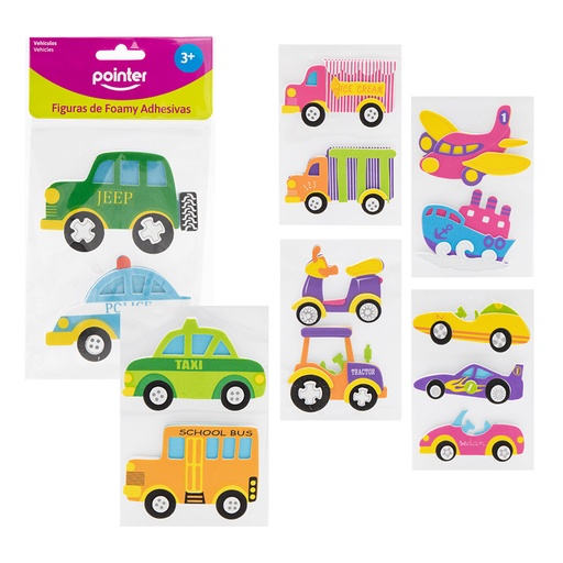 [EVA50389] FIGURAS DE FOAMY ADHESIVAS (VEHICULOS)